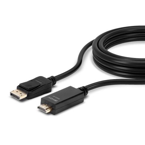 Lindy 36924 adapter kablowy 5 m DisplayPort HDMI Typu A (Standard) Czarny