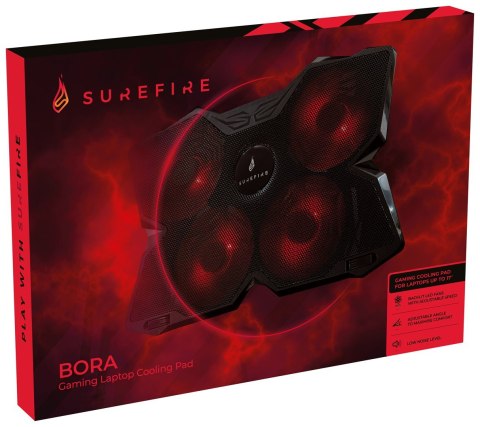 SureFire Bora podkładka chłodząca do laptop 43,2 cm (17") 1200 RPM Czarny