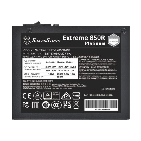 Silverstone SST-EX850R-PM moduł zasilaczy 850 W 20-pin ATX SFX Czarny