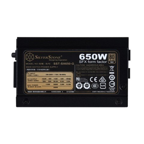 Silverstone SX650-G moduł zasilaczy 650 W 20+4 pin ATX SFX Czarny