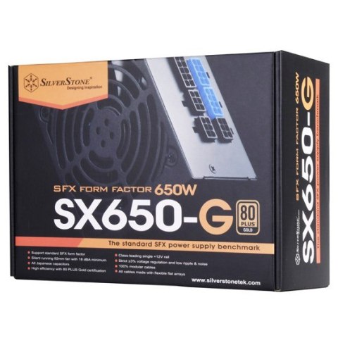 Silverstone SX650-G moduł zasilaczy 650 W 20+4 pin ATX SFX Czarny