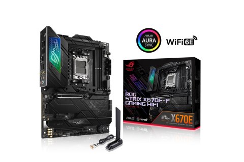 ASUS ROG STRIX X670E-F GAMING WIFI AMD X670 Gniazdo AM5 ATX ASUS ROG STRIX X670E-F GAMING WIFI AMD X670 Gniazdo AM5 ATX