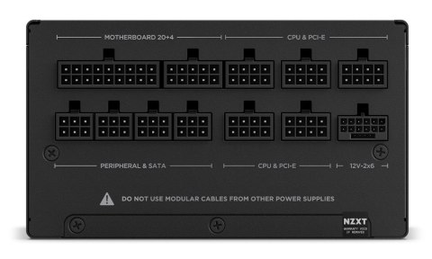 NZXT C1000 Gold ATX 3.1 moduł zasilaczy 1000 W 24-pin ATX Czarny