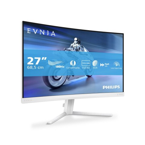 Philips Evnia 5000 27M2C5201L/00 LED display 68,6 cm (27") 1920 x 1080 px Full HD LCD Biały Philips Evnia 5000 27M2C5201L/00 LED display 68,6 cm (27") 1920 x 1080 px Full HD LCD Biały