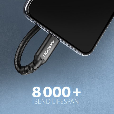 Axagon BUCM32-CF15AB kabel USB USB 3.2 Gen 2x2 1,5 m USB C Czarny Axagon BUCM32-CF15AB kabel USB USB 3.2 Gen 2x2 1,5 m USB C Czarny