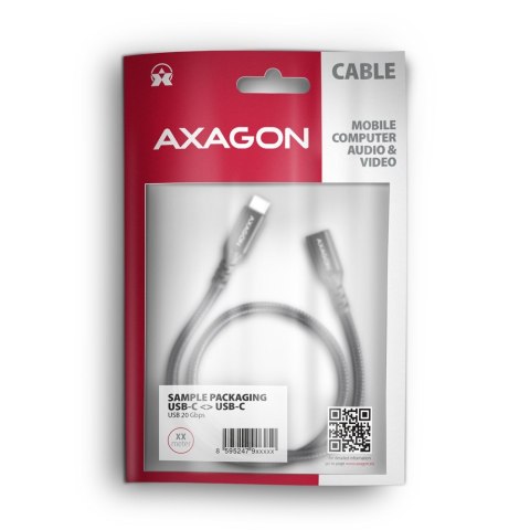Axagon BUCM32-CF15AB kabel USB USB 3.2 Gen 2x2 1,5 m USB C Czarny Axagon BUCM32-CF15AB kabel USB USB 3.2 Gen 2x2 1,5 m USB C Czarny