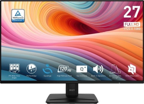 Monitor MSI PRO MP271A E2 (27" /IPS /120Hz /1920 x 1080 /Czarny) Monitor MSI PRO MP271A E2 (27" /IPS /120Hz /1920 x 1080 /Czarny)