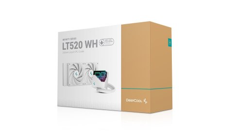 DeepCool LT520 WH Procesor Chłodnica cieczy all-in-one 12 cm Biały 1 szt.