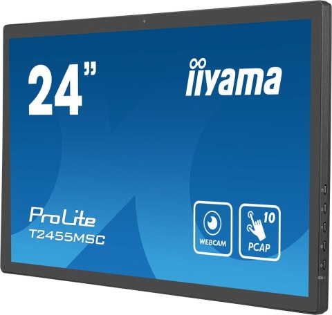 Iiyama T2455MSC-B1 signage display Płaski panel Digital Signage 61 cm (24") LED 400 cd/m2 Full HD Czarny Ekran dotykowy Iiyama T2455MSC-B1 signage display Płaski panel Digital Signage 61 cm (24") LED 400 cd/m2 Full HD Czarny Ekran dotykowy