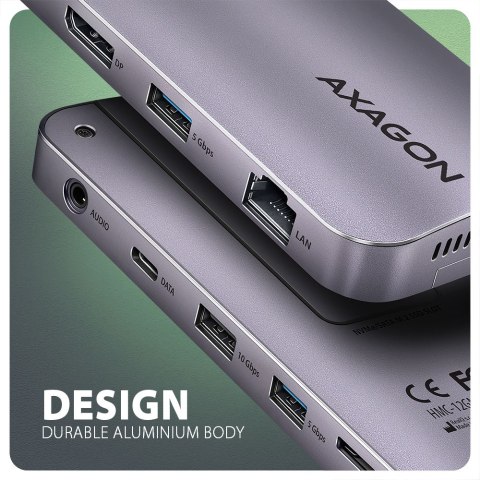 Axagon HMC-12GM2 stacja dokująca Przewodowa USB 3.2 Gen 2 (3.1 Gen 2) Type-C Szary Axagon HMC-12GM2 stacja dokująca Przewodowa USB 3.2 Gen 2 (3.1 Gen 2) Type-C Szary