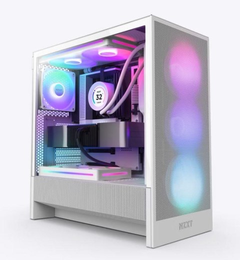 CASE MIDITOWER ATX W/O PSU/WHITE H5 FLOW RGB 2024 NZXT