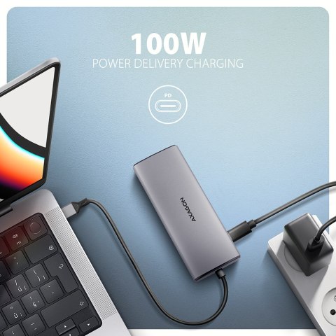 Axagon HMC-6G2L stacja dokująca Przewodowa USB 3.2 Gen 2 (3.1 Gen 2) Type-C Aluminium Axagon HMC-6G2L stacja dokująca Przewodowa USB 3.2 Gen 2 (3.1 Gen 2) Type-C Aluminium