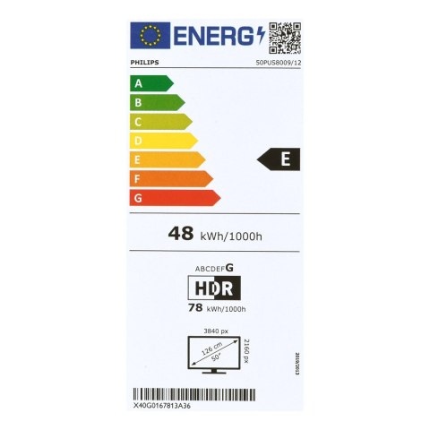 Telewizor Philips 50PUS8009/12 LED 50'' 4K Ultra HD Titan OS Ambilight Dolby Atmos DVB-T2 Czarny Telewizor Philips 50PUS8009/12 LED 50'' 4K Ultra HD Titan OS Ambilight Dolby Atmos DVB-T2 Czarny