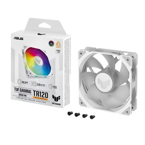 ASUS TUF GAMING TR120 ARGB REVERSE 1-pack White Obudowa komputera Chłodnica powietrza 12 cm Biały ASUS TUF GAMING TR120 ARGB REVERSE 1-pack White Obudowa komputera Chłodnica powietrza 12 cm Biały