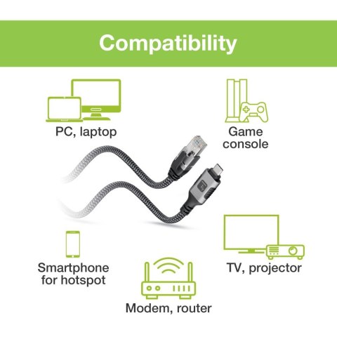 Techly ICOC U3C-RJ45-010 kabel sieciowy Srebrny, Czarny 1 m Cat6 F/UTP (FTP) Techly ICOC U3C-RJ45-010 kabel sieciowy Srebrny, Czarny 1 m Cat6 F/UTP (FTP)