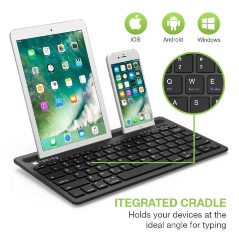 Techly ICTBK102U klawiatura Uniwersalne Bluetooth QWERTY Angielski Czarny