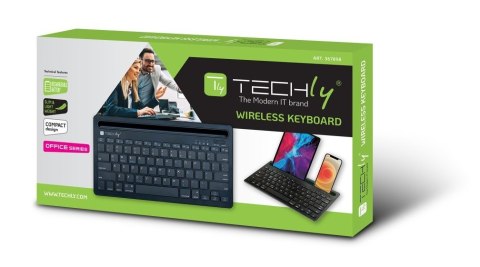 Techly ICTBK102U klawiatura Uniwersalne Bluetooth QWERTY Angielski Czarny