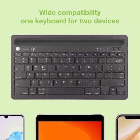 Techly ICTBK102U klawiatura Uniwersalne Bluetooth QWERTY Angielski Czarny