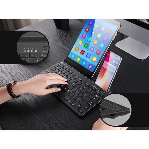 Techly ICTBK102U klawiatura Uniwersalne Bluetooth QWERTY Angielski Czarny