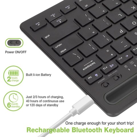 Techly ICTBK102U klawiatura Uniwersalne Bluetooth QWERTY Angielski Czarny