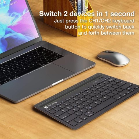 Techly ICTBK102U klawiatura Uniwersalne Bluetooth QWERTY Angielski Czarny