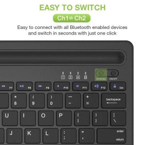 Techly ICTBK102U klawiatura Uniwersalne Bluetooth QWERTY Angielski Czarny