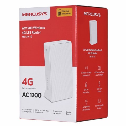 Router Mercusys MB130-4G LTE AC1200 Router Mercusys MB130-4G LTE AC1200