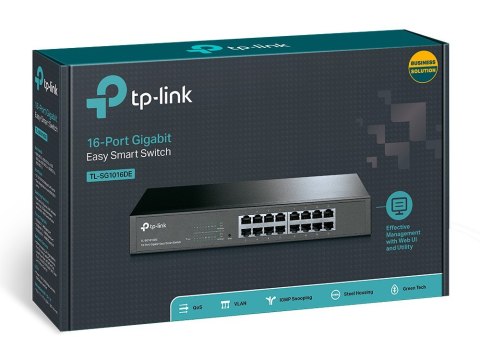 TP-Link TL-SG1016DE Zarządzany L2 Gigabit Ethernet (10/100/1000) 1U Czarny TP-Link TL-SG1016DE Zarządzany L2 Gigabit Ethernet (10/100/1000) 1U Czarny