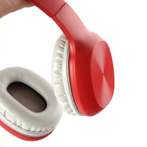 FREESTYLE BLUETOOTH HEADPHONES WITH MICROPHONE SŁUCHAWKI NAUSZNE Z MIKROFONEM RED [44459]