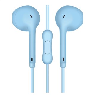 FREESTYLE EARPHONES MINI JACK + MIC MACAROON STYLE BLUE [45757] TE