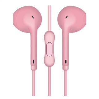 FREESTYLE EARPHONES MINI JACK + MIC MACAROON STYLE PINK [45760] TE