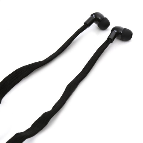 FREESTYLE SHOELACE EARPHONES + MIC SŁUCHAWKI DOUSZNE Z MIKROFONEM SHOELACE BLACK [42776]