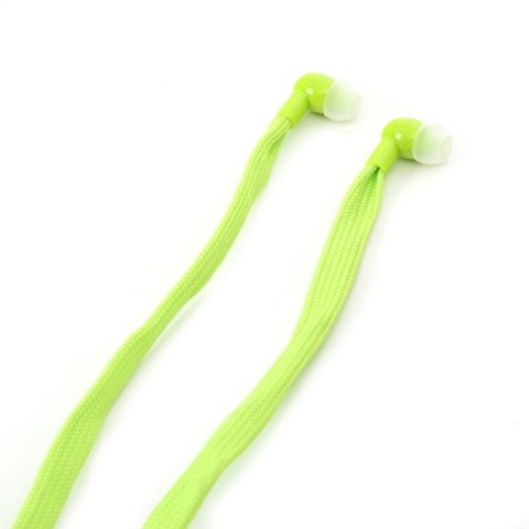 FREESTYLE SHOELACE EARPHONES + MIC SŁUCHAWKI DOUSZNE Z MIKROFONEM SHOELACE FH2112 GREEN [42778] TE