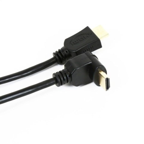 OMEGA HDMI KABEL CABLE GOLD ANGULAR 1.4 4K 5M BLACK [41854]