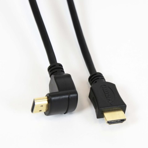 OMEGA HDMI KABEL CABLE GOLD ANGULAR 1.4 4K 5M BLACK [41854]