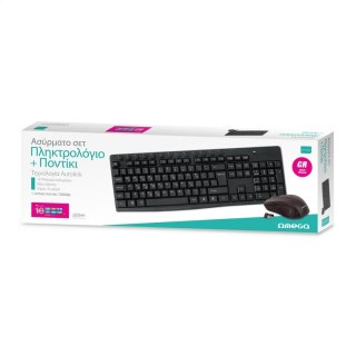 OMEGA KEYBOARD GR + MOUSE ZESTAW BEZPRZEWODOWY BLACK [44444]