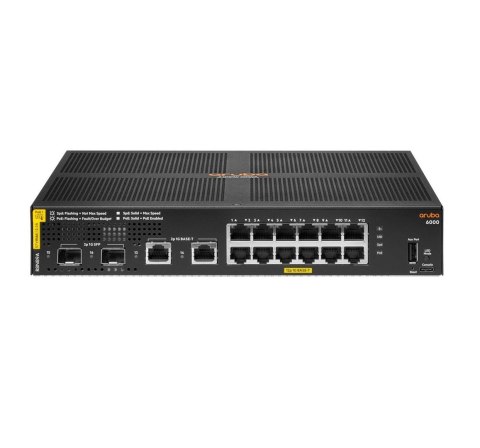 Aruba 6000 12G Class4 PoE 2G/2SFP 139W Zarządzany L3 Gigabit Ethernet (10/100/1000) Obsługa PoE 1U Aruba 6000 12G Class4 PoE 2G/2SFP 139W Zarządzany L3 Gigabit Ethernet (10/100/1000) Obsługa PoE 1U