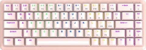 Przewodowa klawiatura mechaniczna - Rampage REBEL Pink