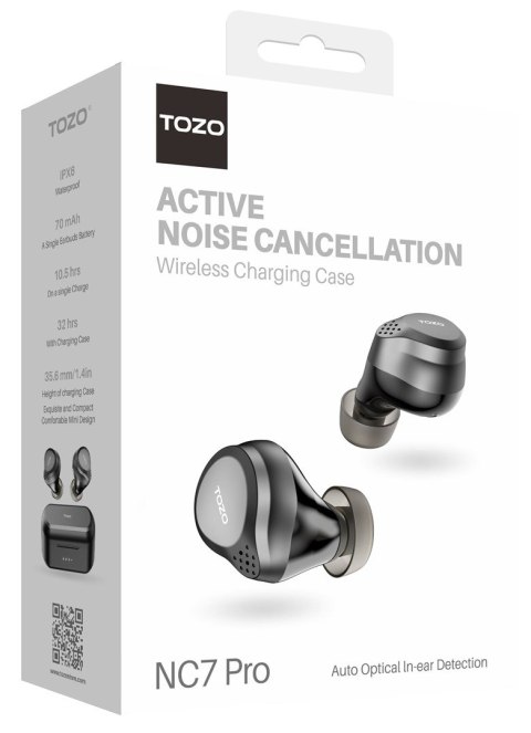 Słuchawki TWS TOZO NC7 Pro Black Słuchawki TWS TOZO NC7 Pro Black