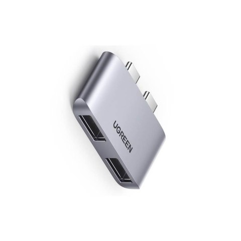 UGREEN Adapter UGREEN CM413, 2x USB-C do 2x USB 3.1 (szary) 10913 UGREEN Adapter UGREEN CM413, 2x USB-C do 2x USB 3.1 (szary) 10913
