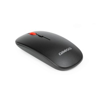 OMEGA MOUSE MYSZ BLUETOOTH RECHARGABLE USB-C WIRELESS BEZPRZEWODOWA ŁADOWALNA USB-C 2.4G 1600DPI OFFICE BLACK [46067]