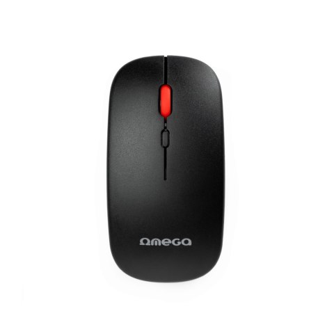 OMEGA MOUSE MYSZ BLUETOOTH RECHARGABLE USB-C WIRELESS BEZPRZEWODOWA ŁADOWALNA USB-C 2.4G 1600DPI OFFICE BLACK [46067]