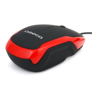 OMEGA MYSZ MOUSE PRZEWODOWA BLACK RED [40288] TE