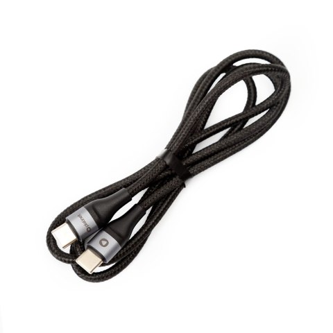 PLATINET CABLE BRAIDED KABEL W OPLOCIE USB-C TO USB-C 60W 3A 1M BLACK [45886]