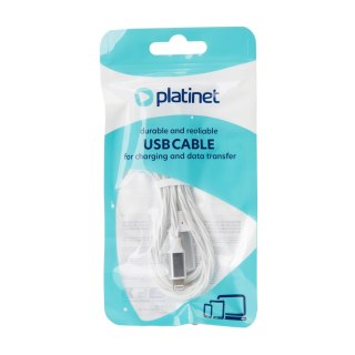 PLATINET CABLE KABEL USB-C TO LIGHTNING 27W 3A LED 1M WHITE [45895]