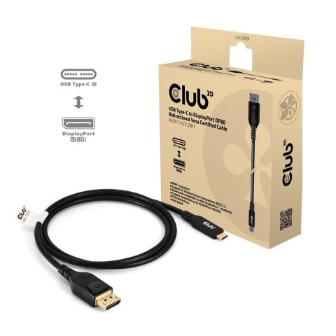 Kabel USB-C to DP 1M/M/M CAC-1559 Club3D Kabel USB-C to DP 1M/M/M CAC-1559 Club3D