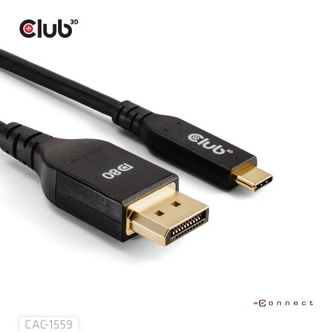 Kabel USB-C to DP 1M/M/M CAC-1559 Club3D Kabel USB-C to DP 1M/M/M CAC-1559 Club3D