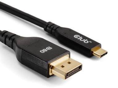 Kabel USB-C to DP 1M/M/M CAC-1559 Club3D Kabel USB-C to DP 1M/M/M CAC-1559 Club3D