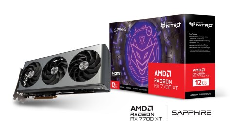 Karta graficzna SAPPHIRE Radeon RX 7700 XT NITRO+ GAMING OC 12GB GDDR6 Karta graficzna SAPPHIRE Radeon RX 7700 XT NITRO+ GAMING OC 12GB GDDR6