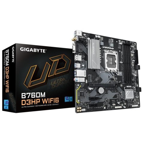 Płyta główna GIGABYTE MB B760 S1700 MATX/B760M D3HP WIFI6 1.0 Płyta główna GIGABYTE MB B760 S1700 MATX/B760M D3HP WIFI6 1.0